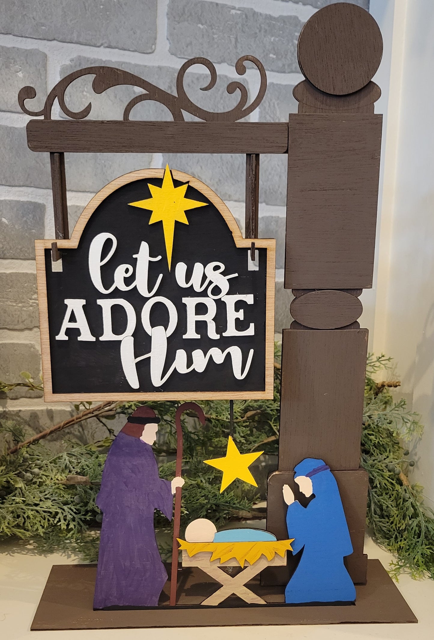 Holiday Interchangeable Sign and Post