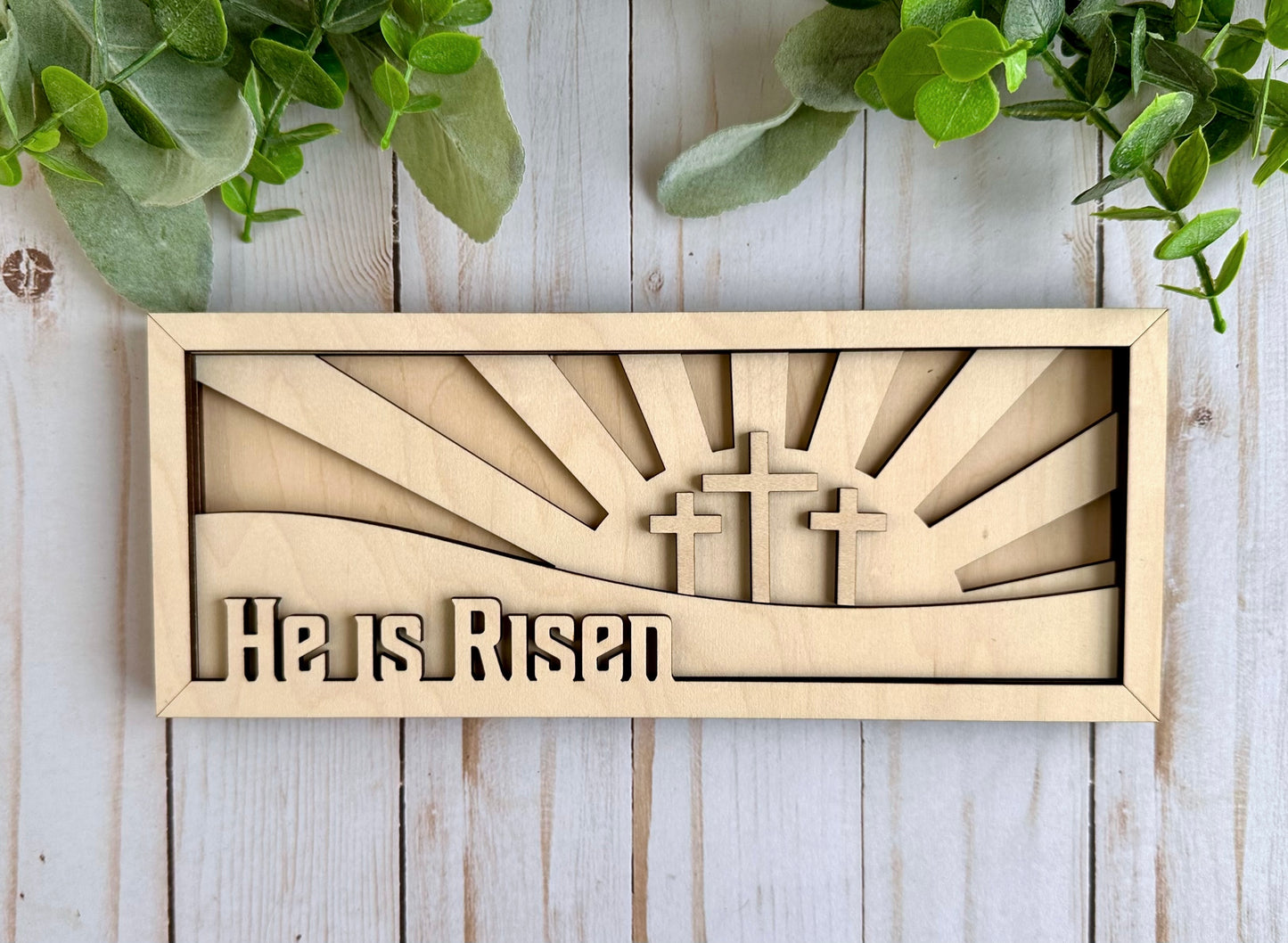 He is Risen Round Rectangle
