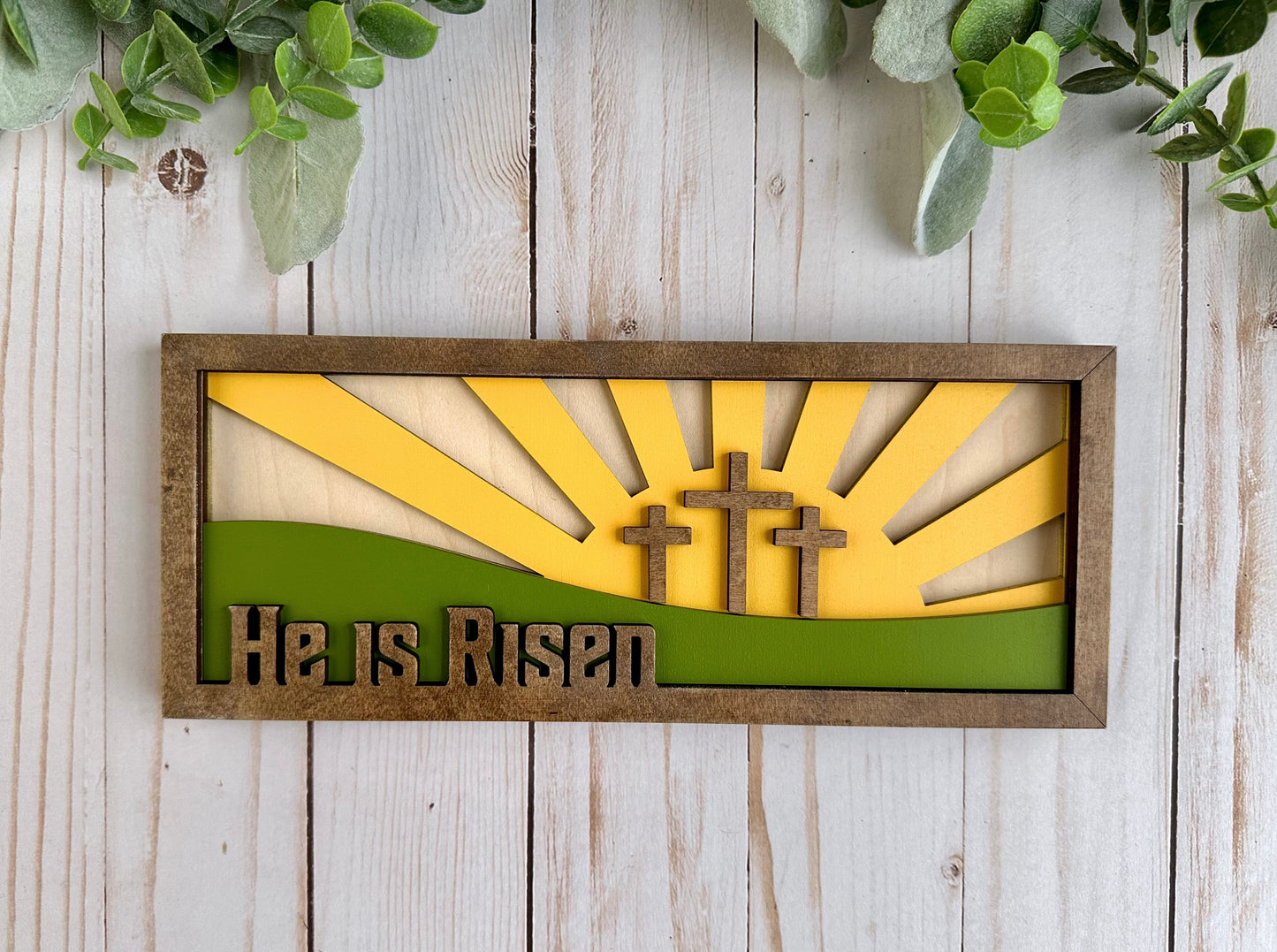 He is Risen Round Rectangle